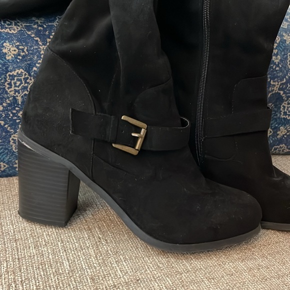 💛 woman’s black suede boots size 8 - Picture 5 of 7